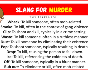 20+ Slang for Murder (Their Uses & Meanings)