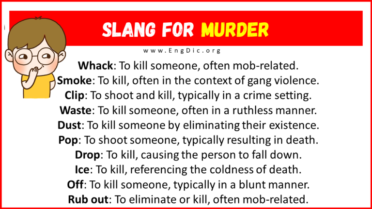 20+ Slang for Murder (Their Uses & Meanings) - EngDic