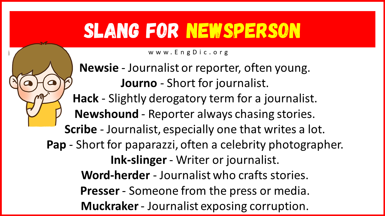 Slang For Newsperson Slang For Newsperson
