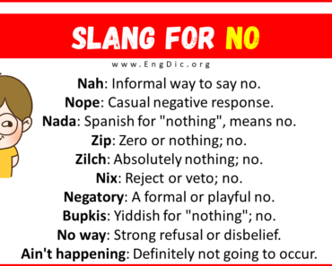 20+ Slang for No (Their Uses & Meanings)