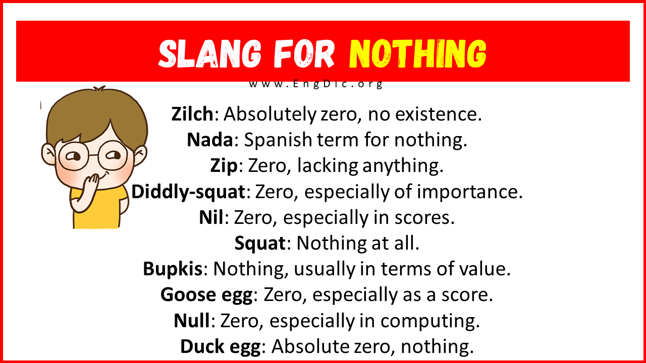 Slang For Nothing