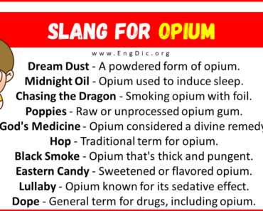 20+ Slang for Opium (Their Uses & Meanings)