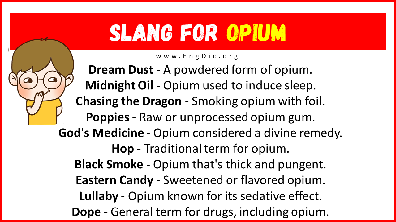 Slang For Opium