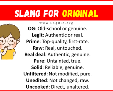 20+ Slang for Original (Their Uses & Meanings)