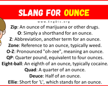 20+ Slang for Ounce (Their Uses & Meanings)