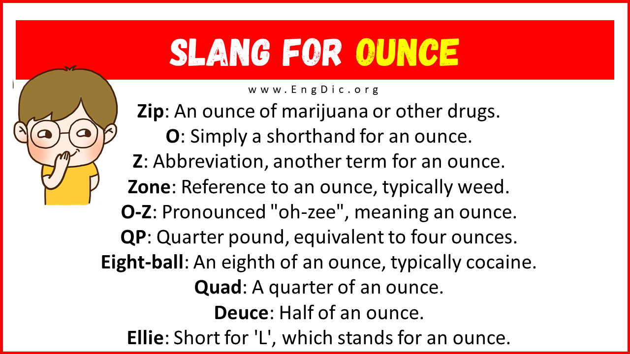 Slang For Ounce