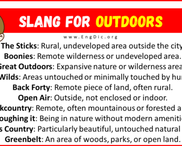 20+ Slang for Outdoors (Their Uses & Meanings)