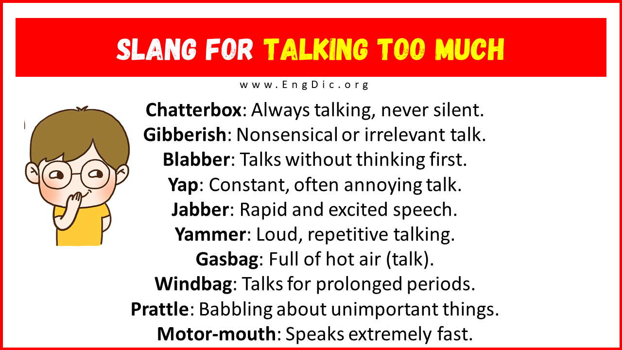 Slang For Talking Too Much
