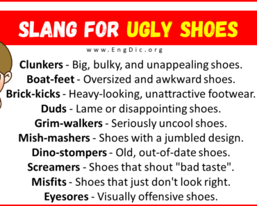 20 Slang for Ugly Shoes (Their Uses and Meanings)
