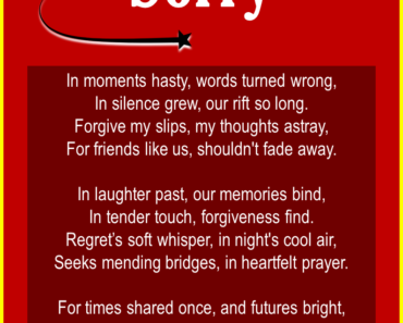 Top 10 Sorry Poems for Friends