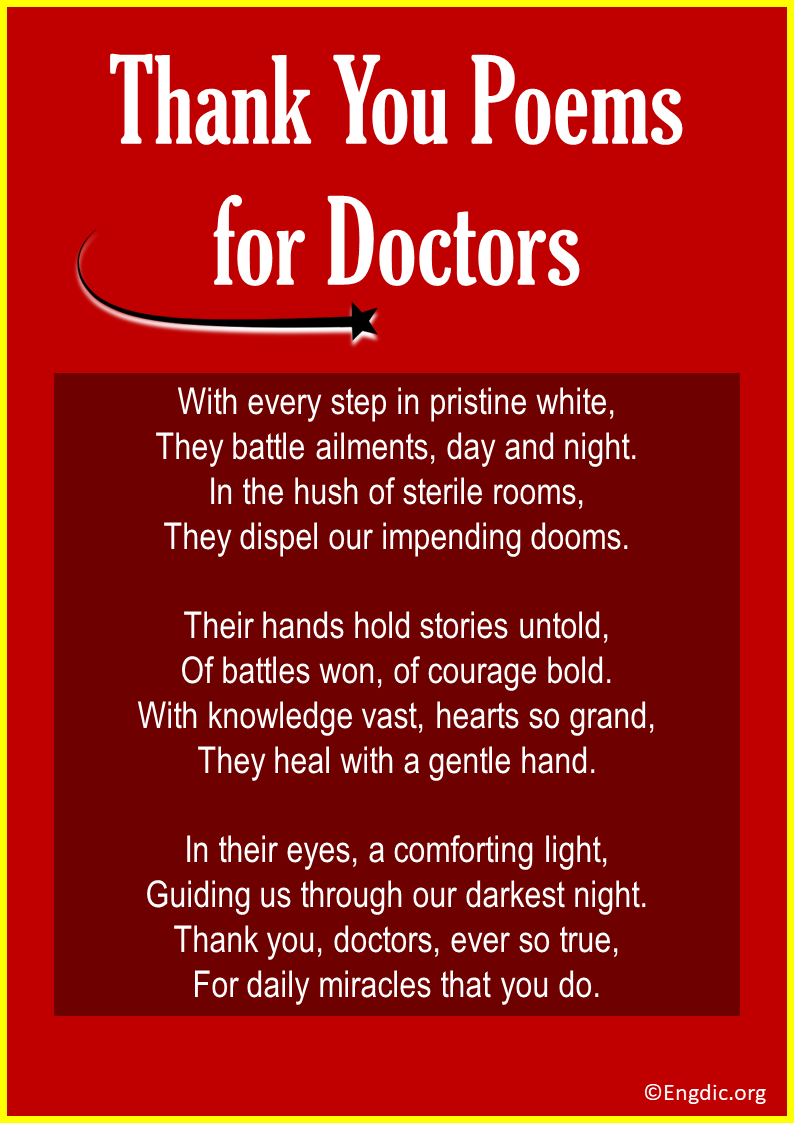 Thank You Poems for Doctors