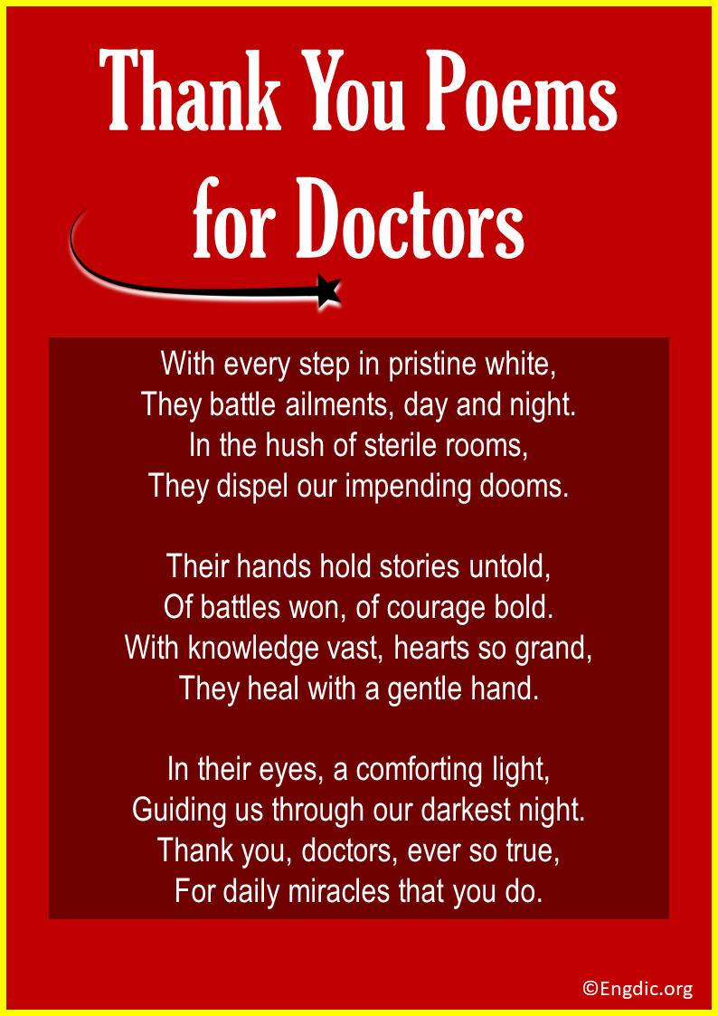 Top 10 Thank You Poems for Doctors - EngDic