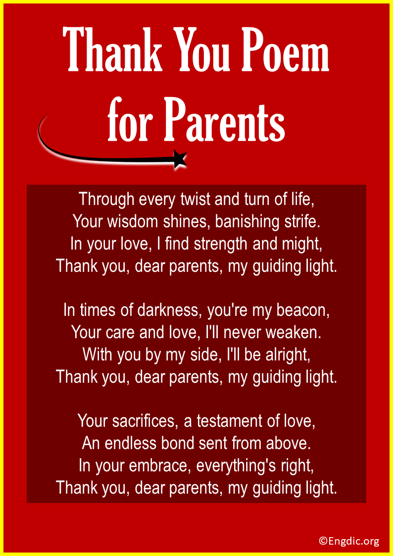 Thanksgiving Poems For Parents