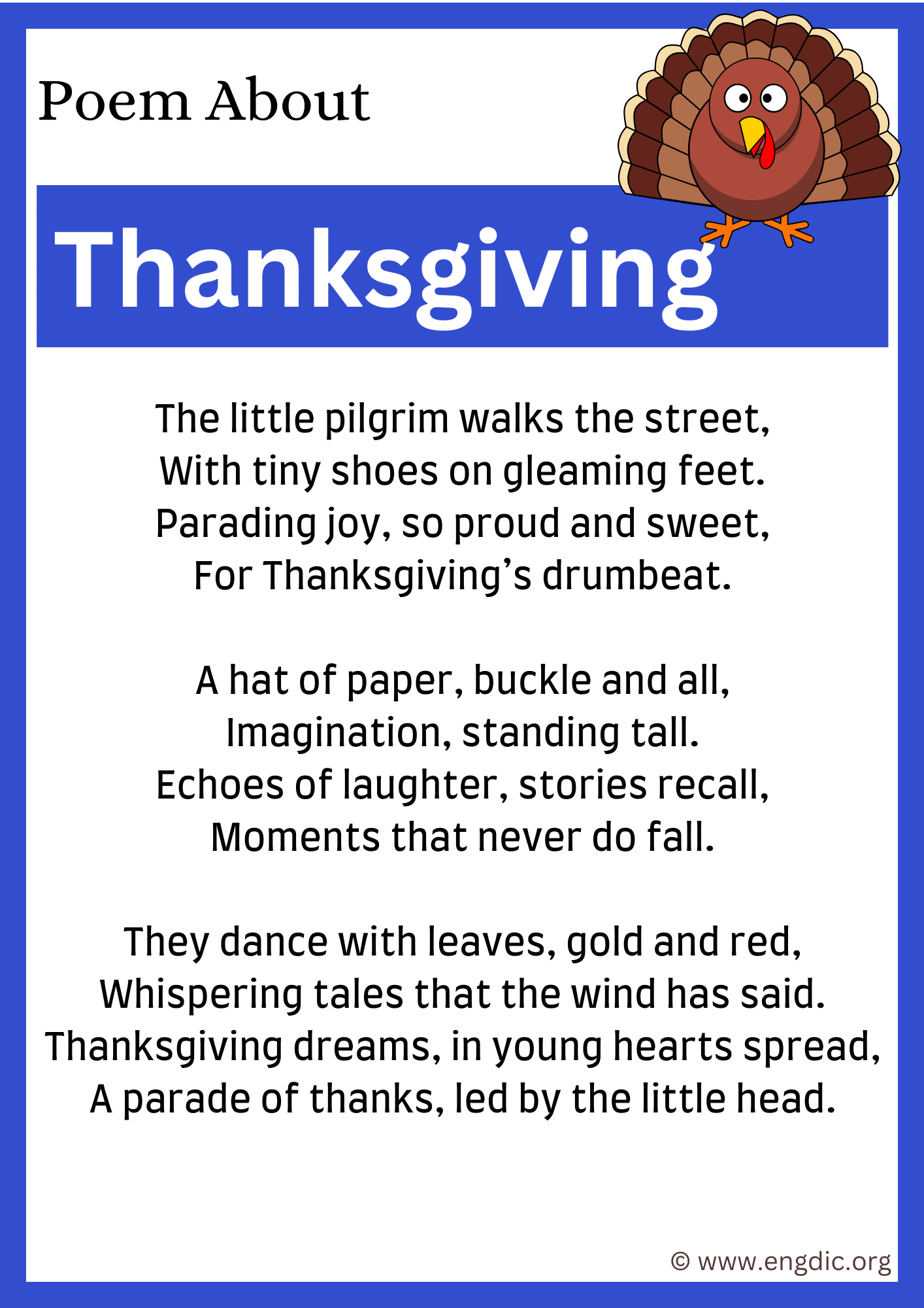Thanksgiving poems for kids