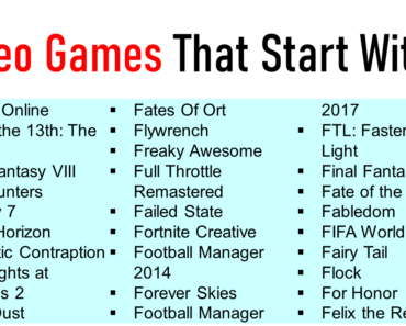 50+ Video Games That Start With F (Mobile and PC Games)