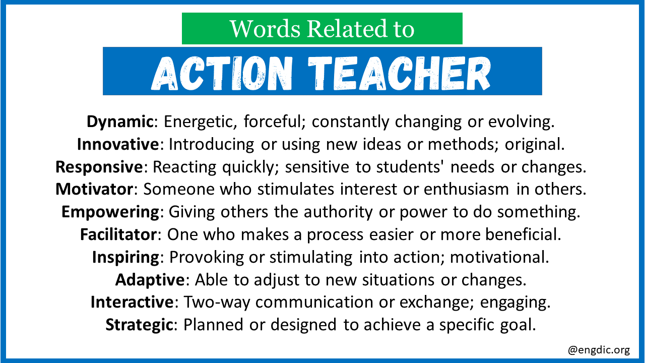 Words Related to Action Teacher