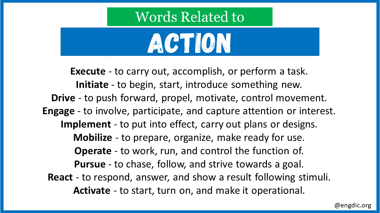 Words Related to Action