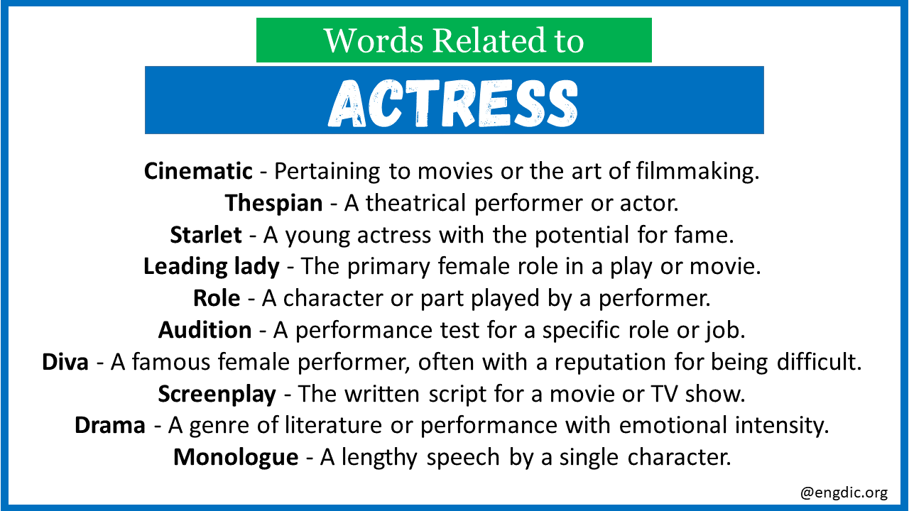 Words Related to Actress