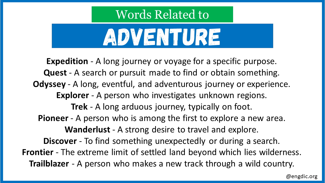 Words Related to Adventure