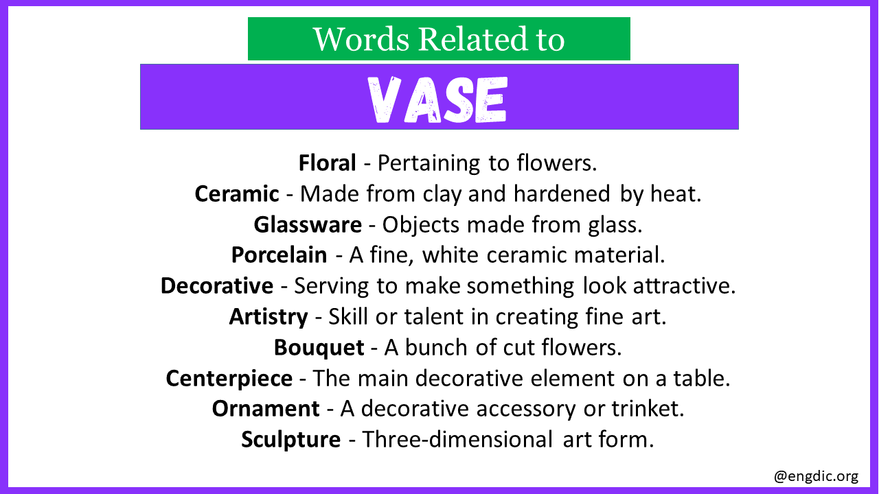 Words Related to Vase