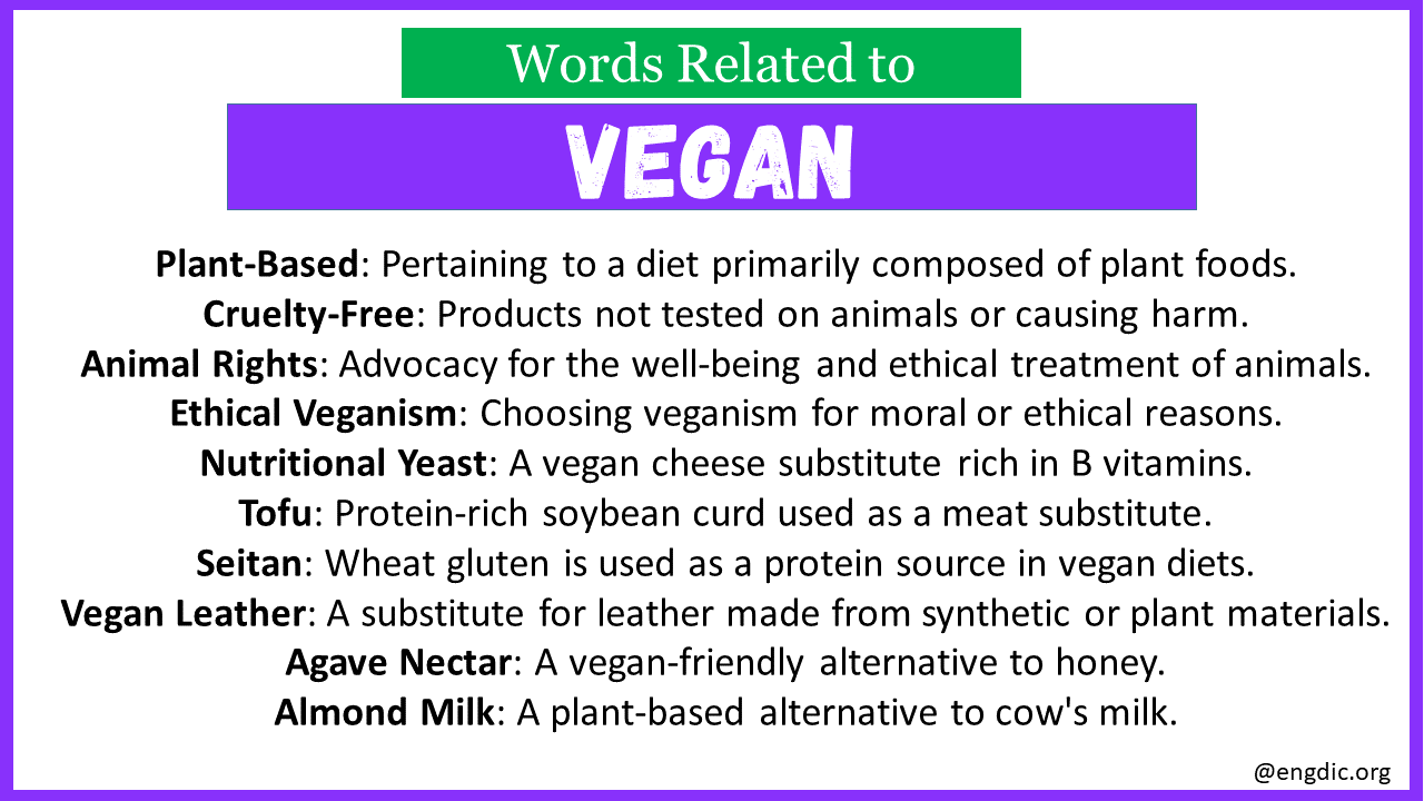 Words Related to Vegan