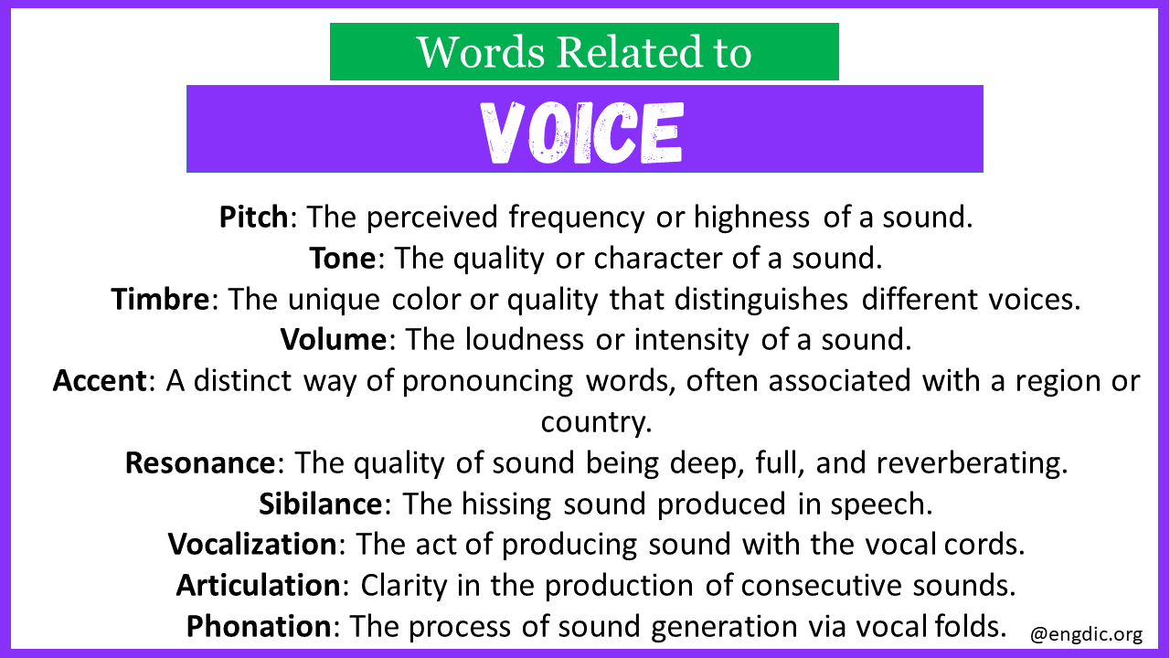 Words Related to Voice