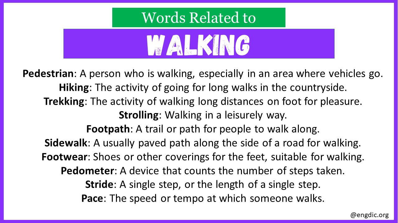 Words Related to Walking