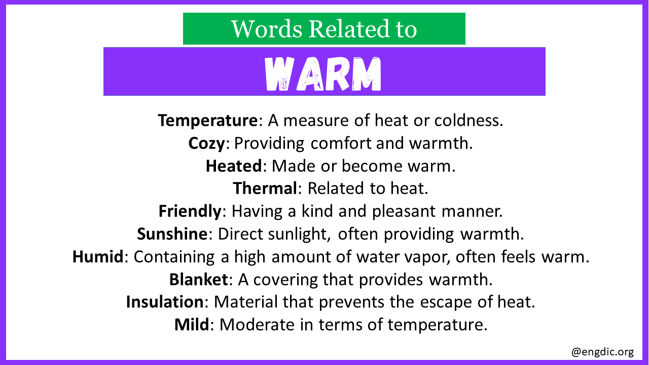 Words Related to Warm