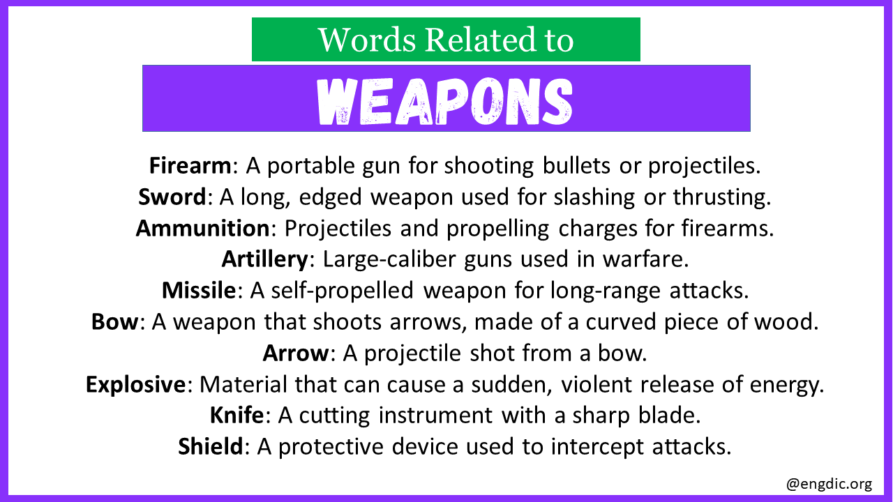 Words Related to Weapons