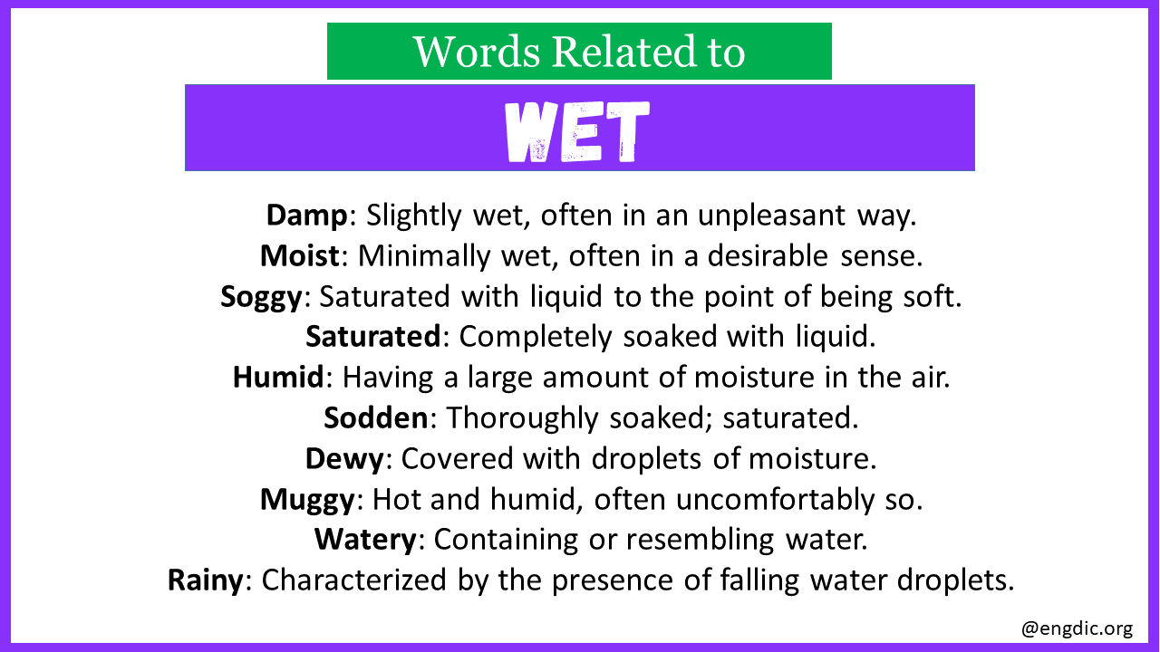 Words Related to Wet