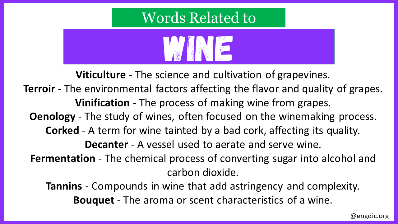 Words Related to Wine