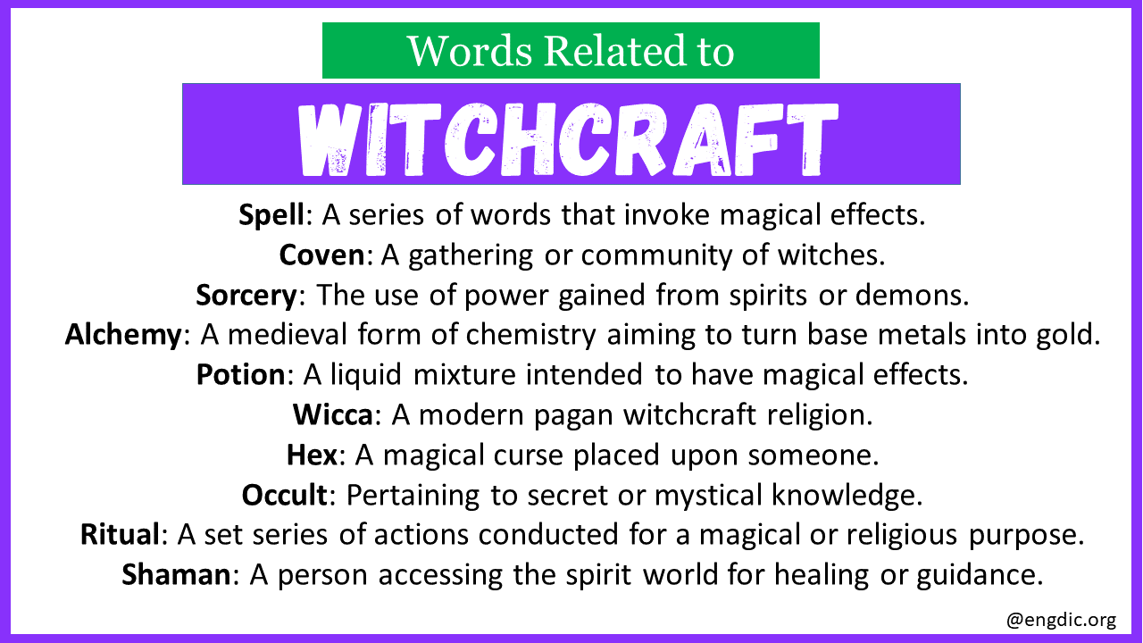 Words Related to Witchcraft