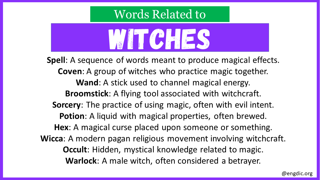 Words Related to Witches
