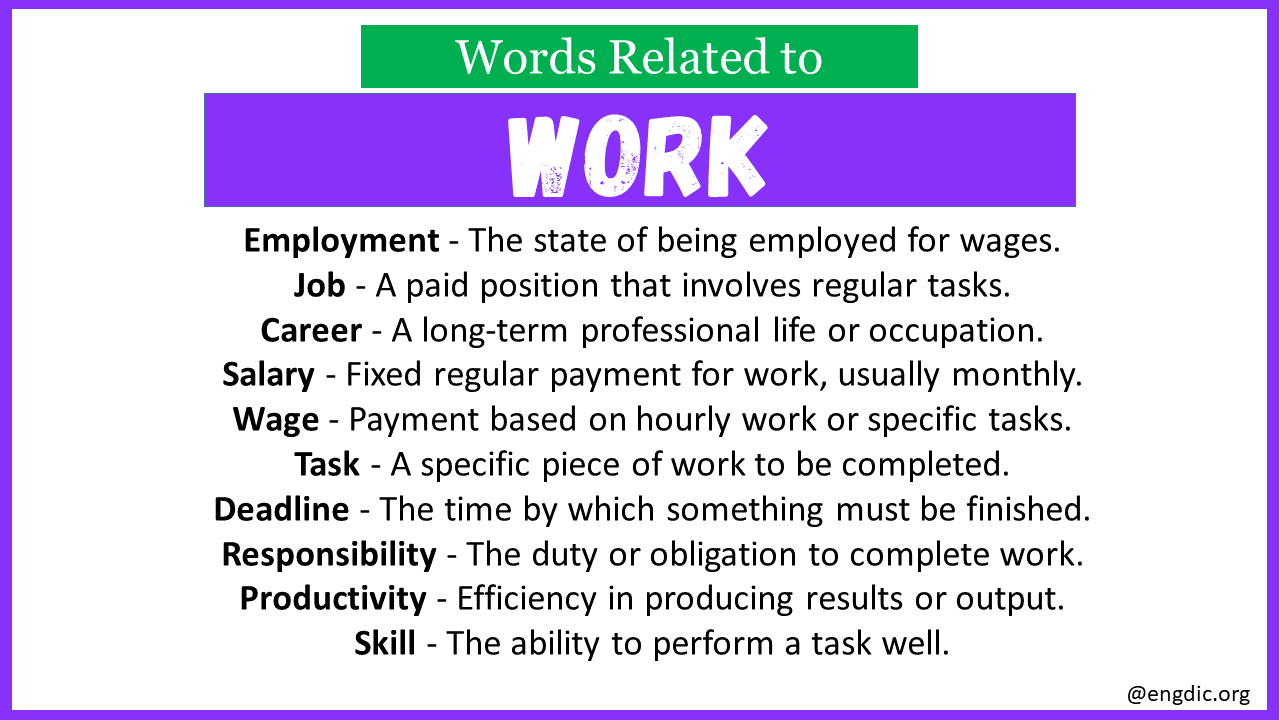 Words Related to Work