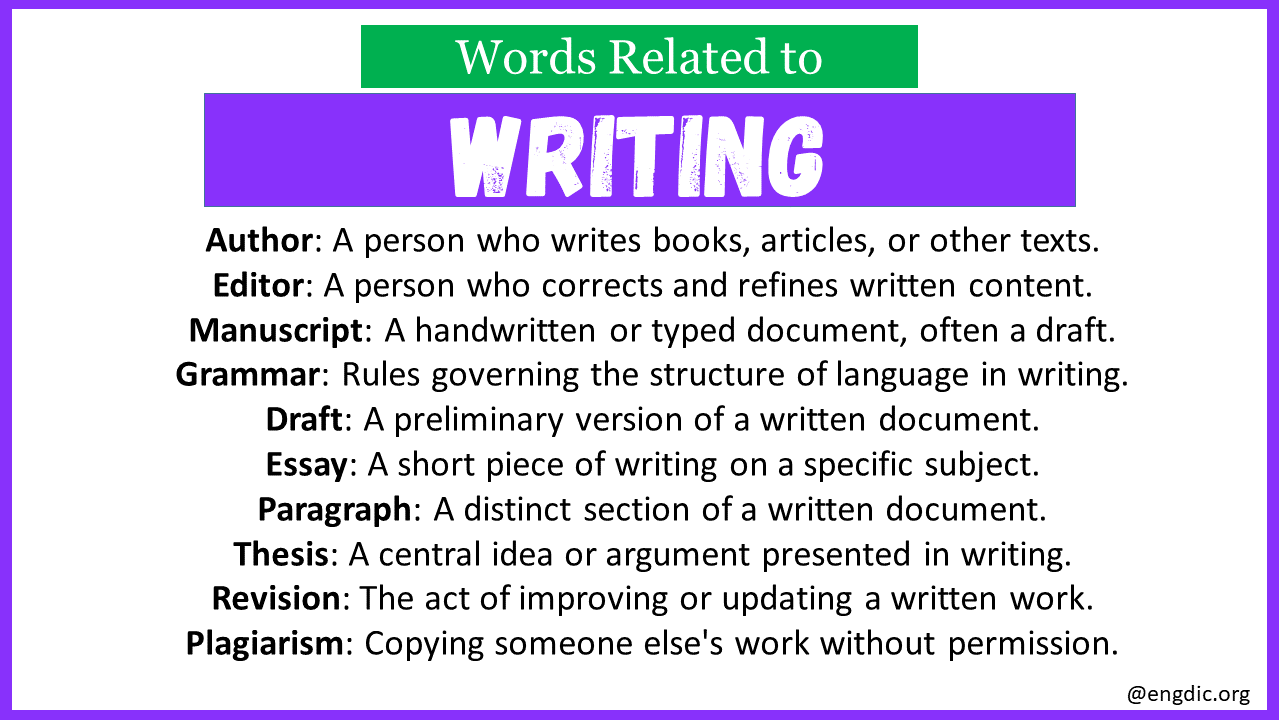 Words Related to Writing