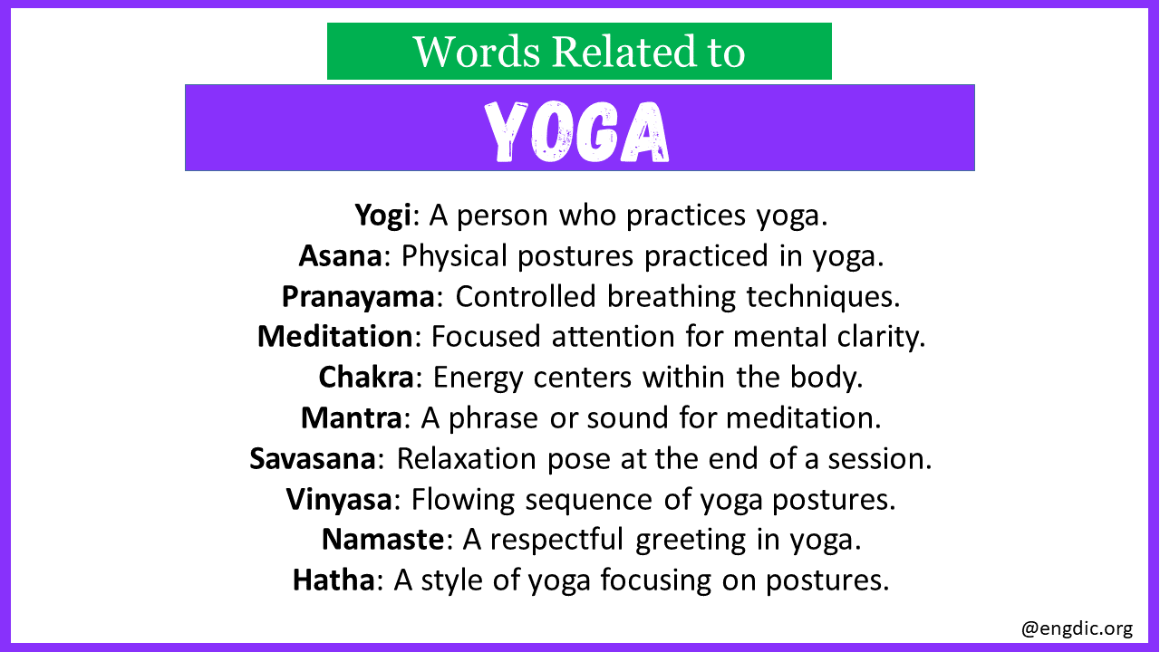 Words Related to Yoga