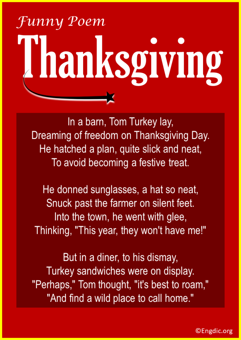10 Most Funny Poems About Thanksgiving Engdic