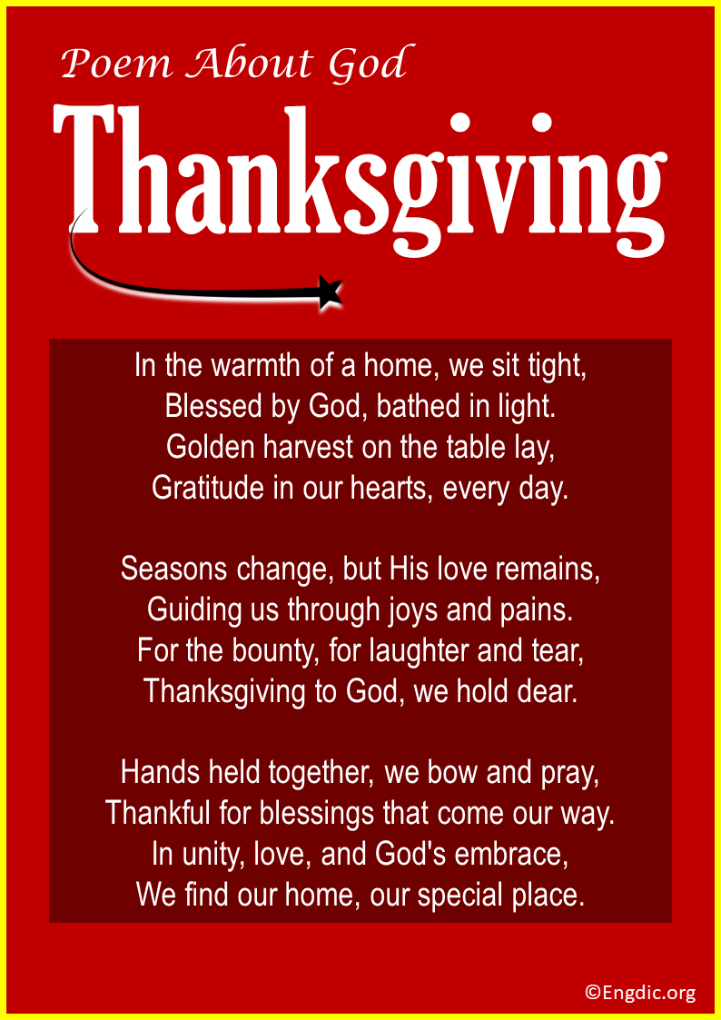 poems about god for Thanksgiving