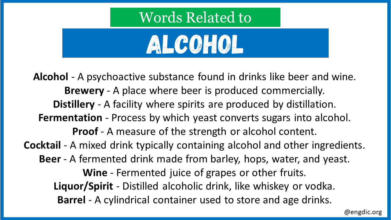words related to alcohol