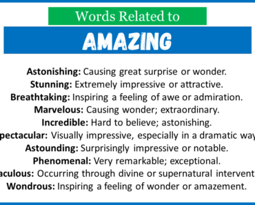 Top 30 Words Related to Amazing