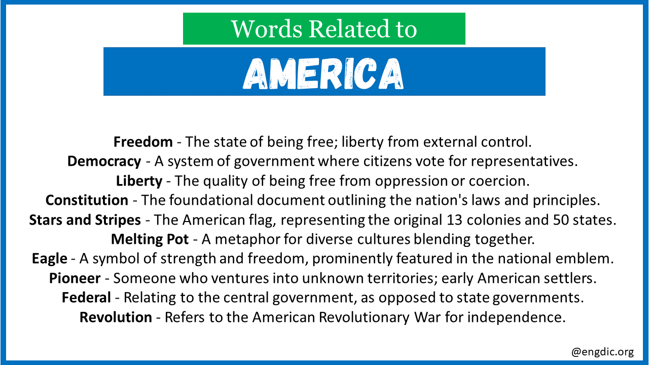 words related to america