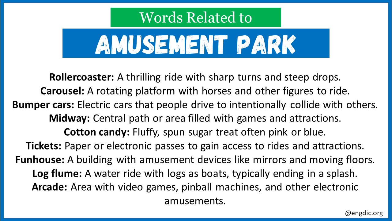 words related to amusement park