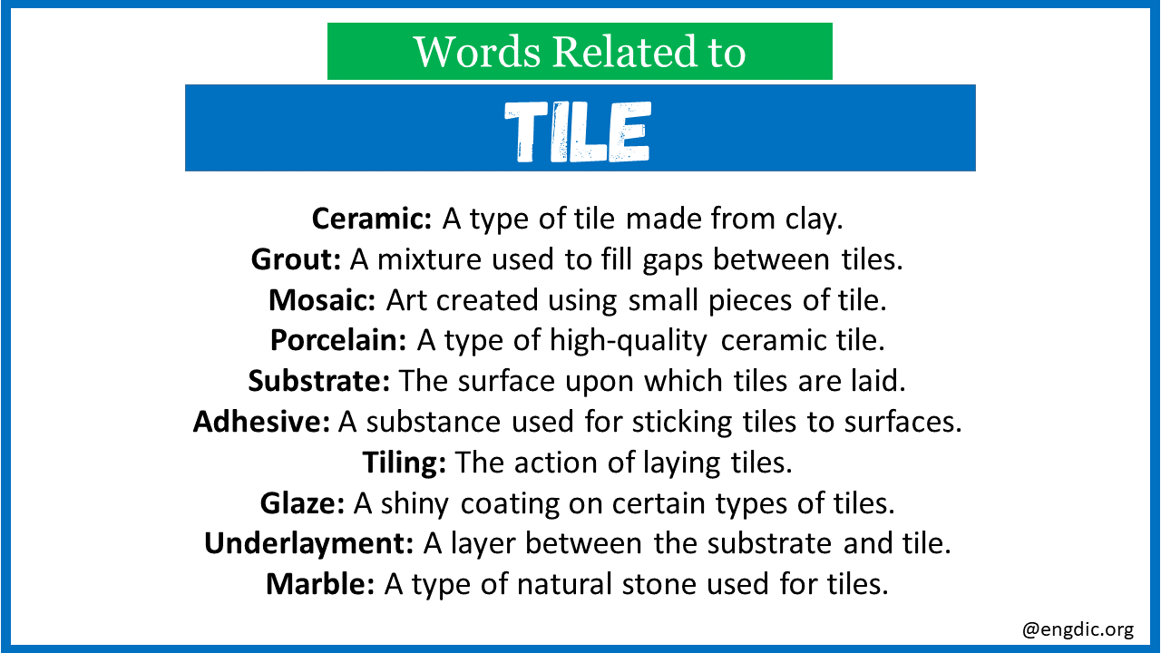 words related to tile