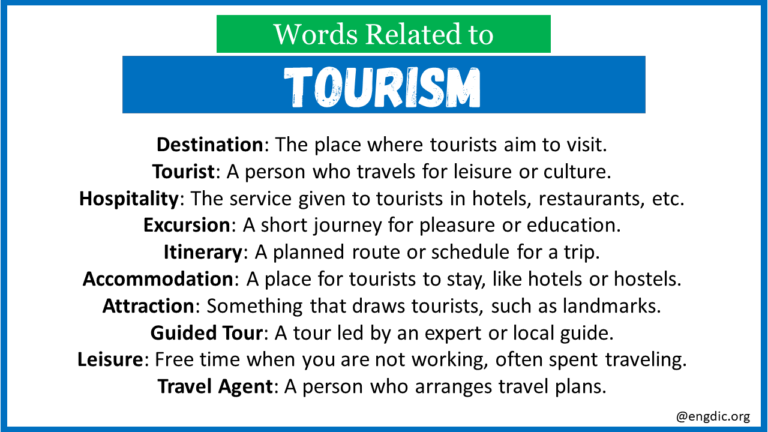 tourism related words