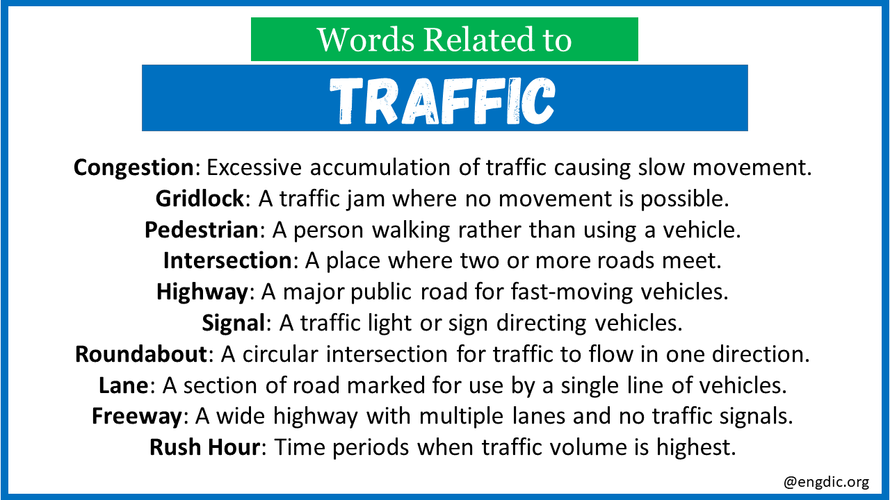 words related to traffic