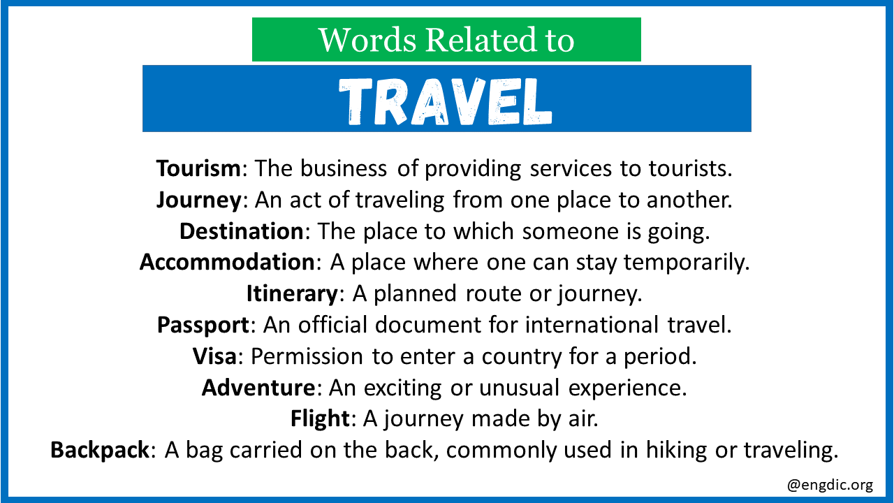 words related to travel