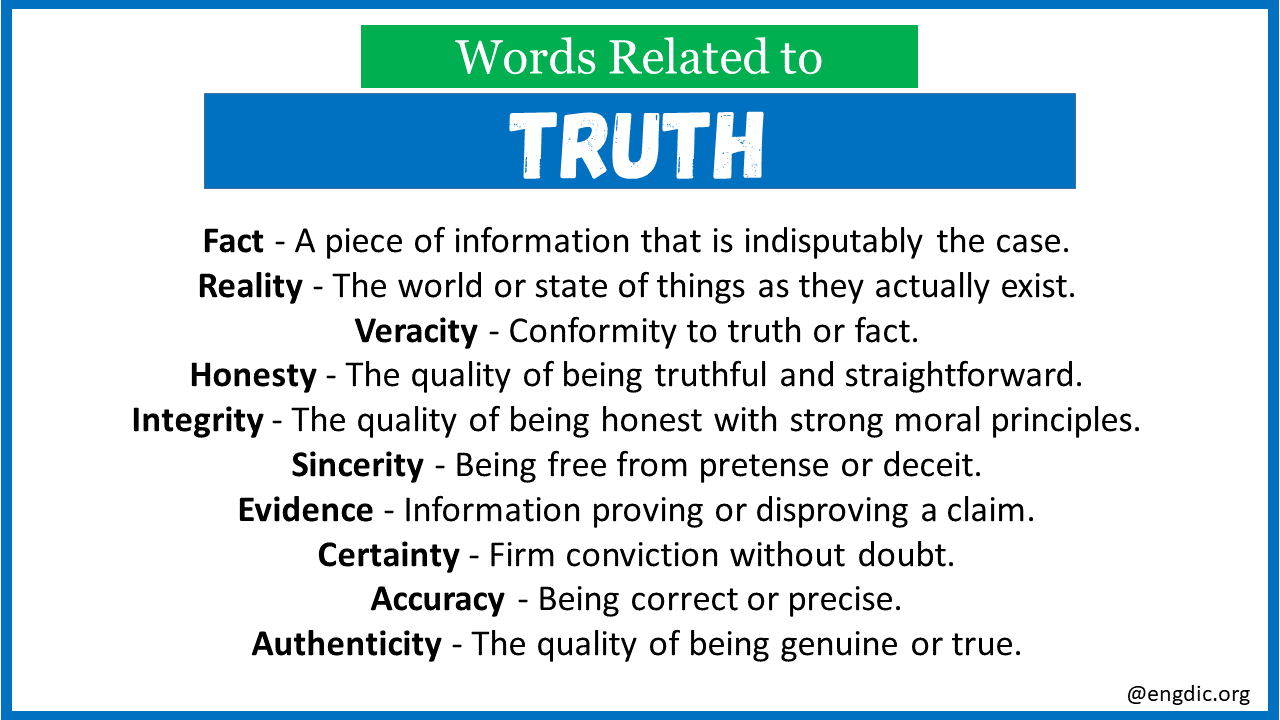 words related to truth