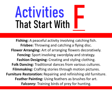 100+ Best Fun Activities That Start With F