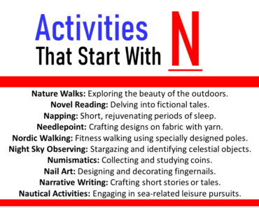 100+ Best Activities That Start With N
