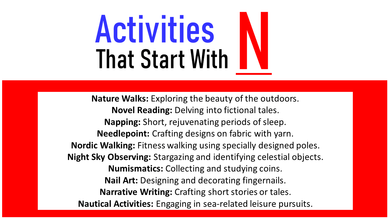 Activities that start with n